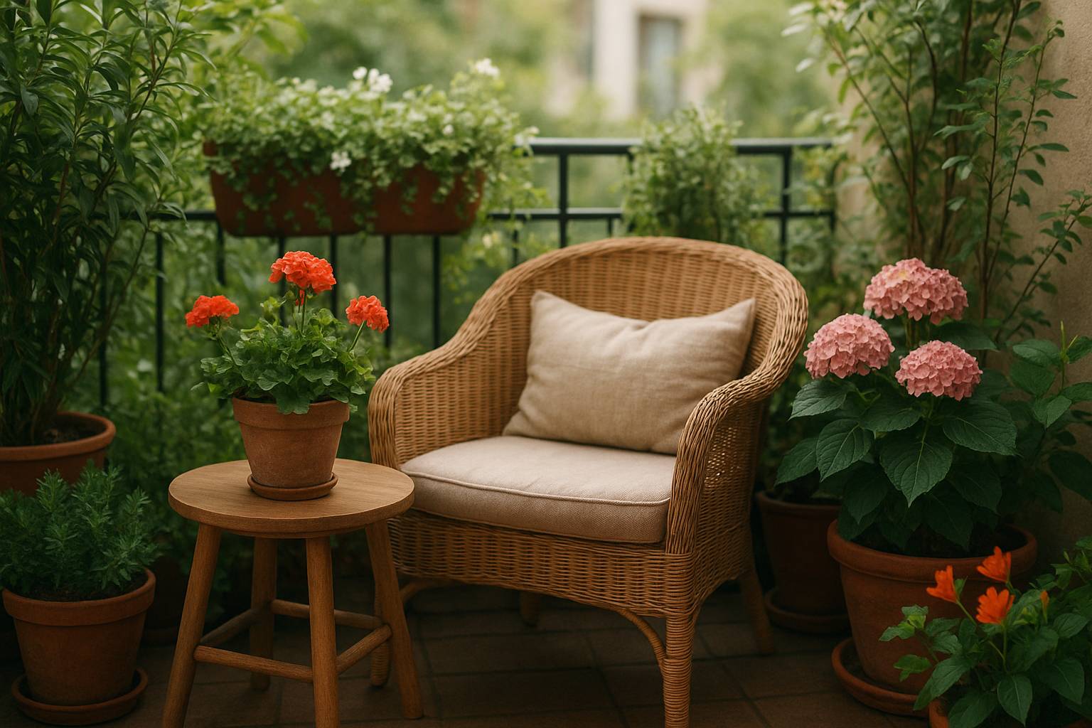 Créer un coin de verdure cosy : astuces pour un balcon fleuri toute l’année